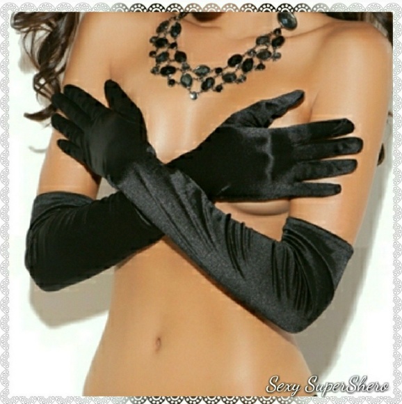 🆕Elegant Opera length satin gloves lingerie long - Picture 4 of 6